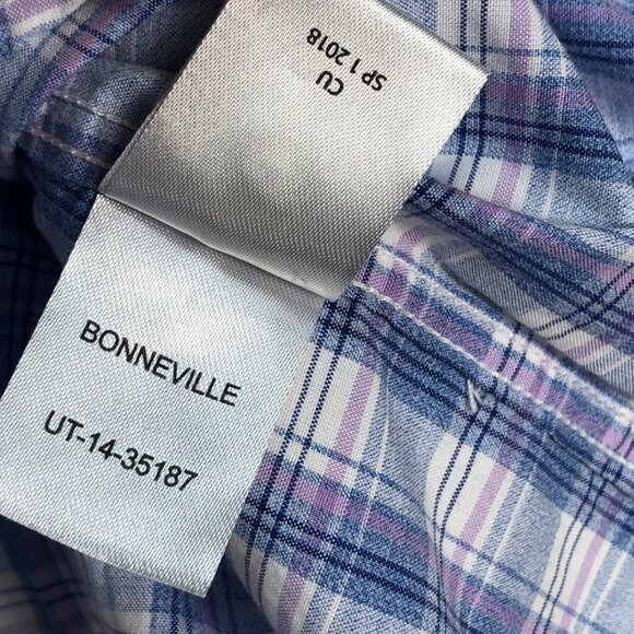 UNTUCKit Shirt Men's 3XLC Blue Bonneville Plaid Regular Fit Pocket Cotton NEW - Picture 12 of 13